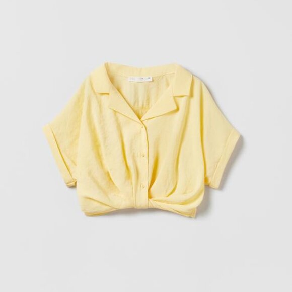 ZARA FLOWY CROP SHIRT SIZE8-9 - Picture 1 of 1
